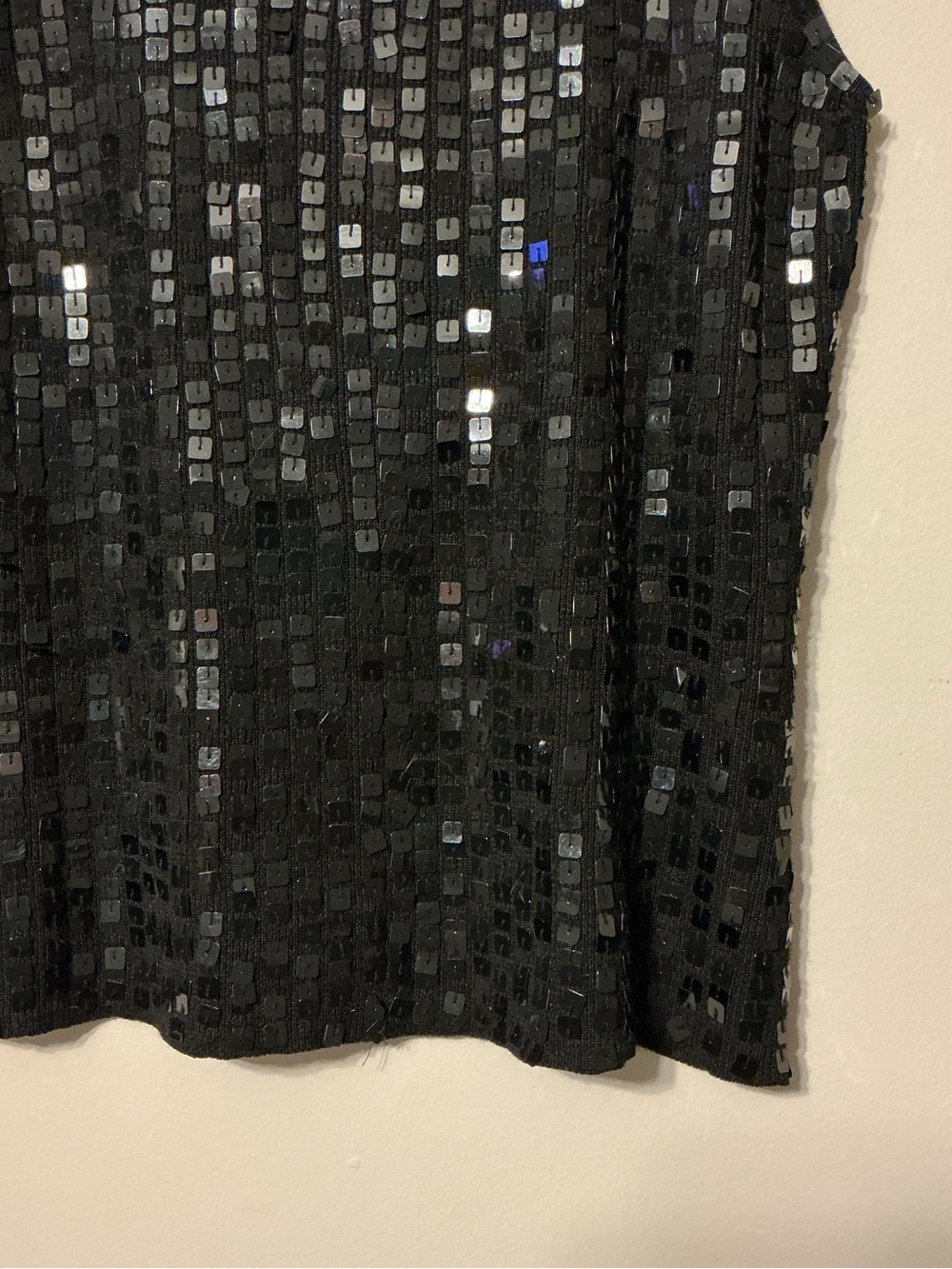 52 Weekends Black Sequin Tank Top - Picture 3 of 7